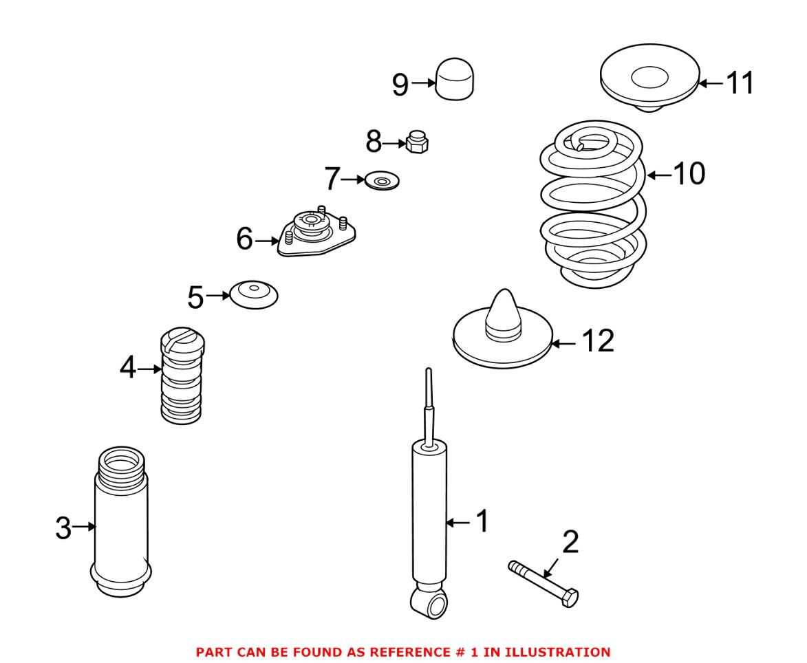 BMW Shock Absorber - Rear (w/ Sport Suspension) 33503451404